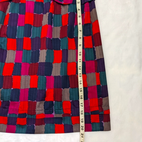 Marc by Marc Jacobs Abstract Bold Multicolor Pleated Detail Skirt - Picture 4 of 9